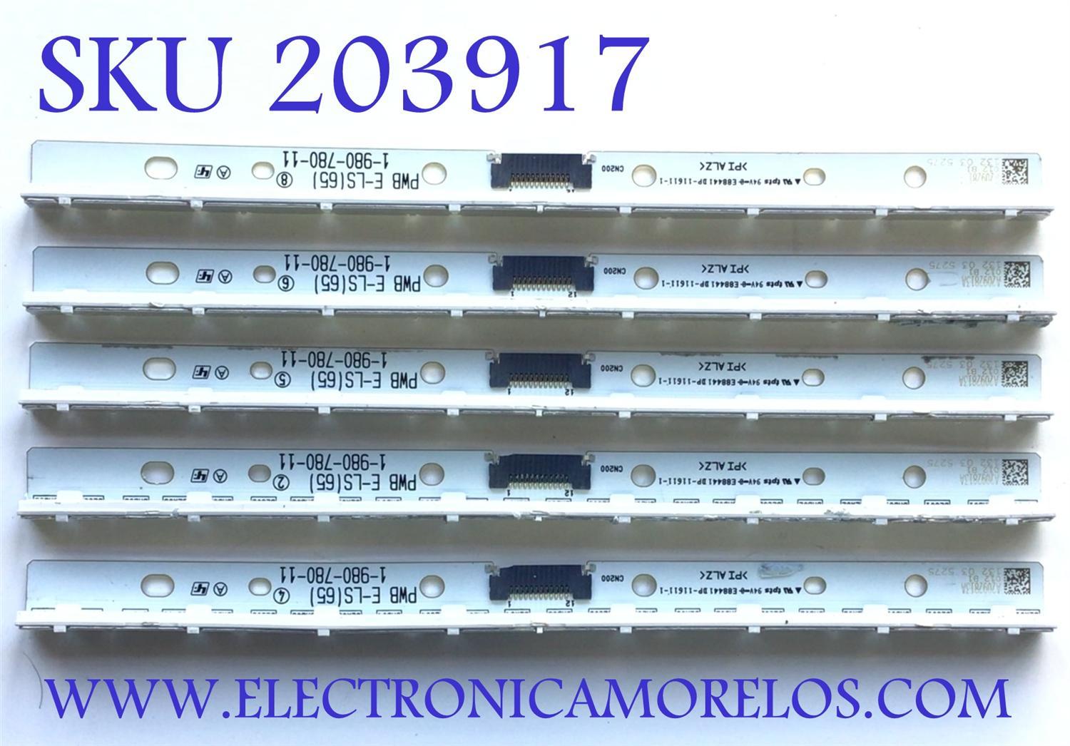 KIT DE LEDS PARA SONY ((KIT INCOMPLETO, ORIGINALMENTE CONSTA DE 8 PZ)) / NUMERO DE PARTE A-2092-813-A / 1-980-780-11 / A2092813A